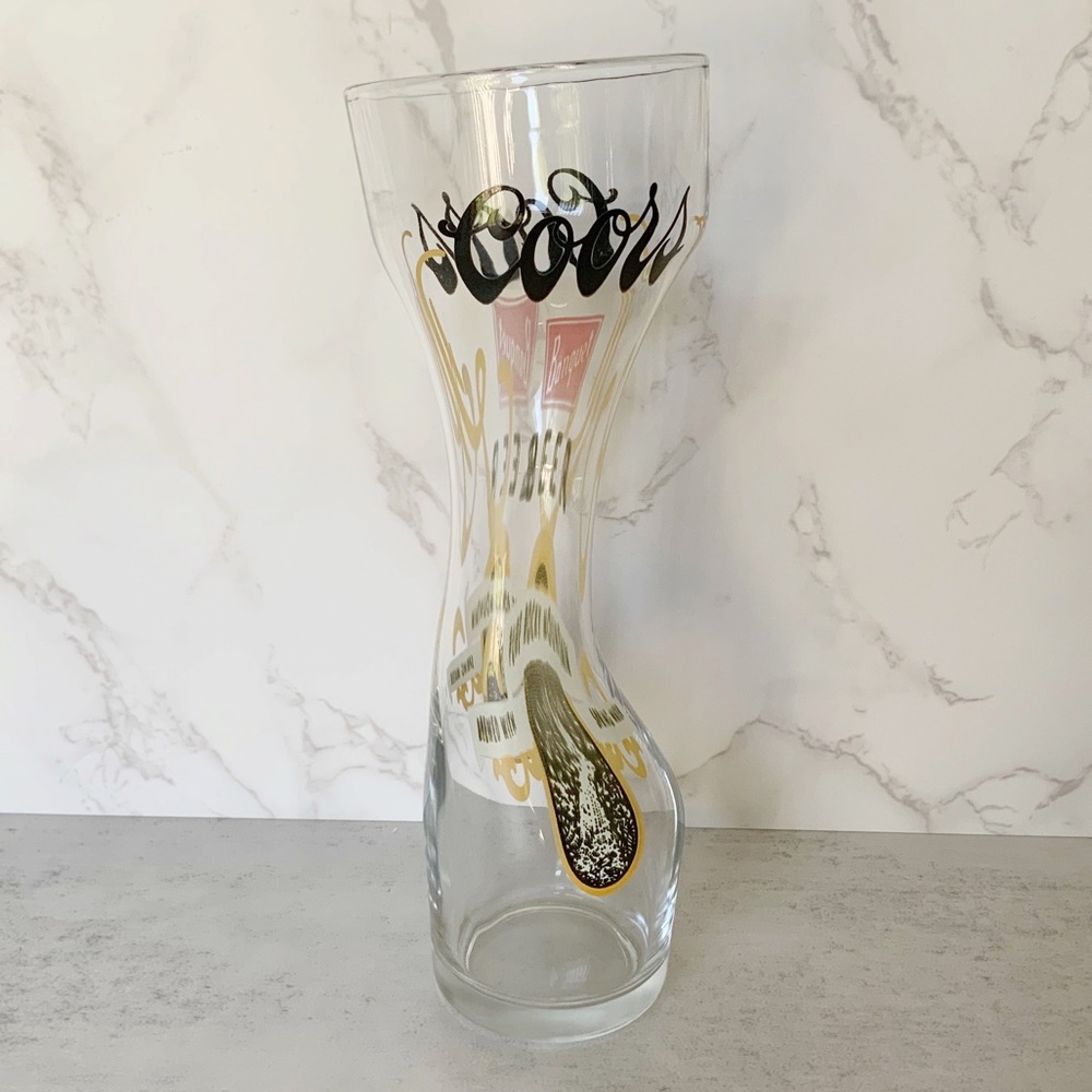 Coors Stretched Beer Glass 8.5” Tall
